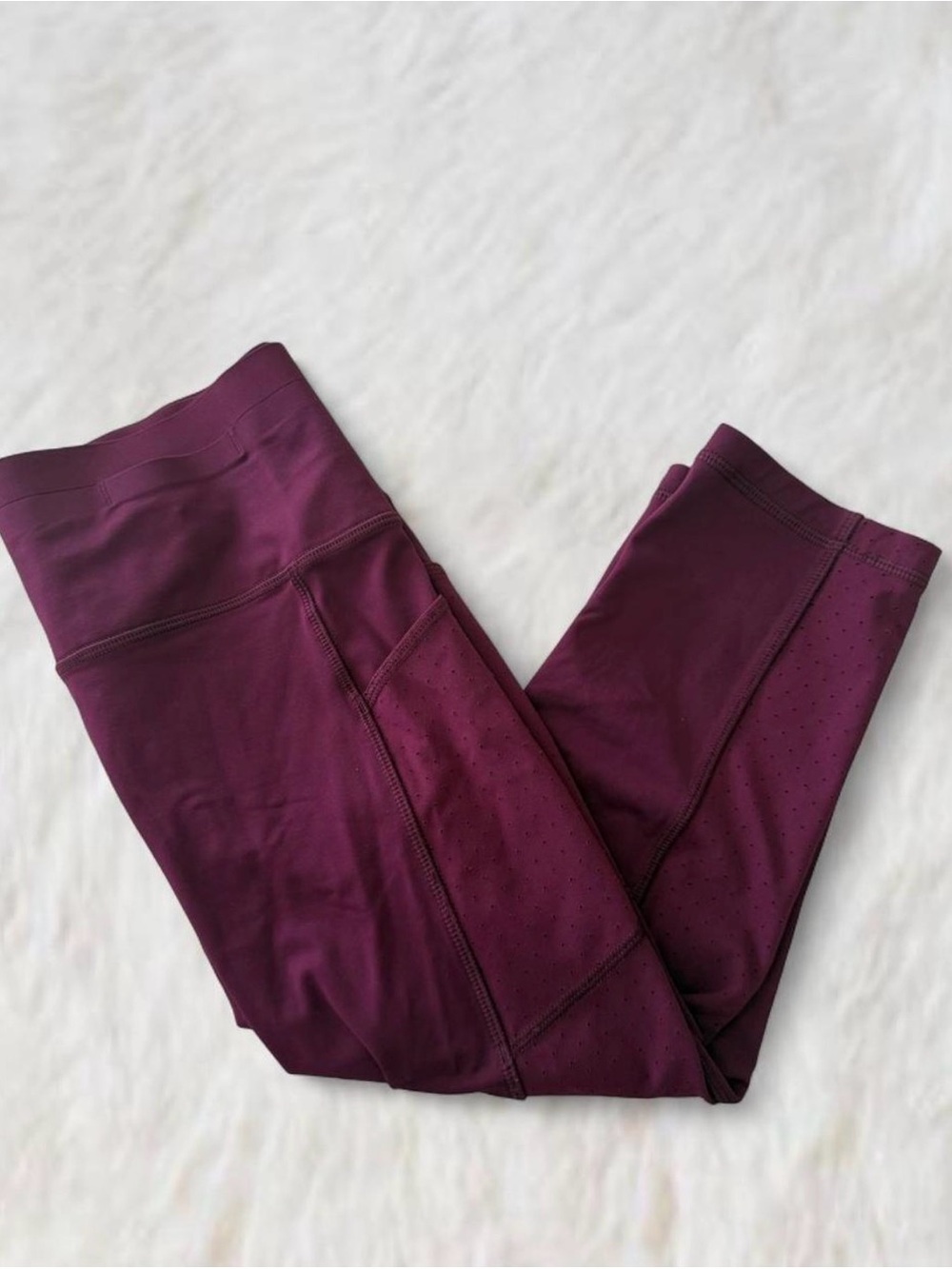 lululemon athletica Deep Burgundy Performance Cropped Leggings